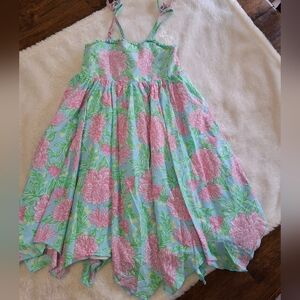 Tommy Bahama Girl Floral Dress - Pink and Blue Size 8.